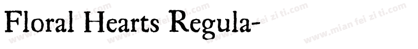 Floral Hearts Regula字体转换